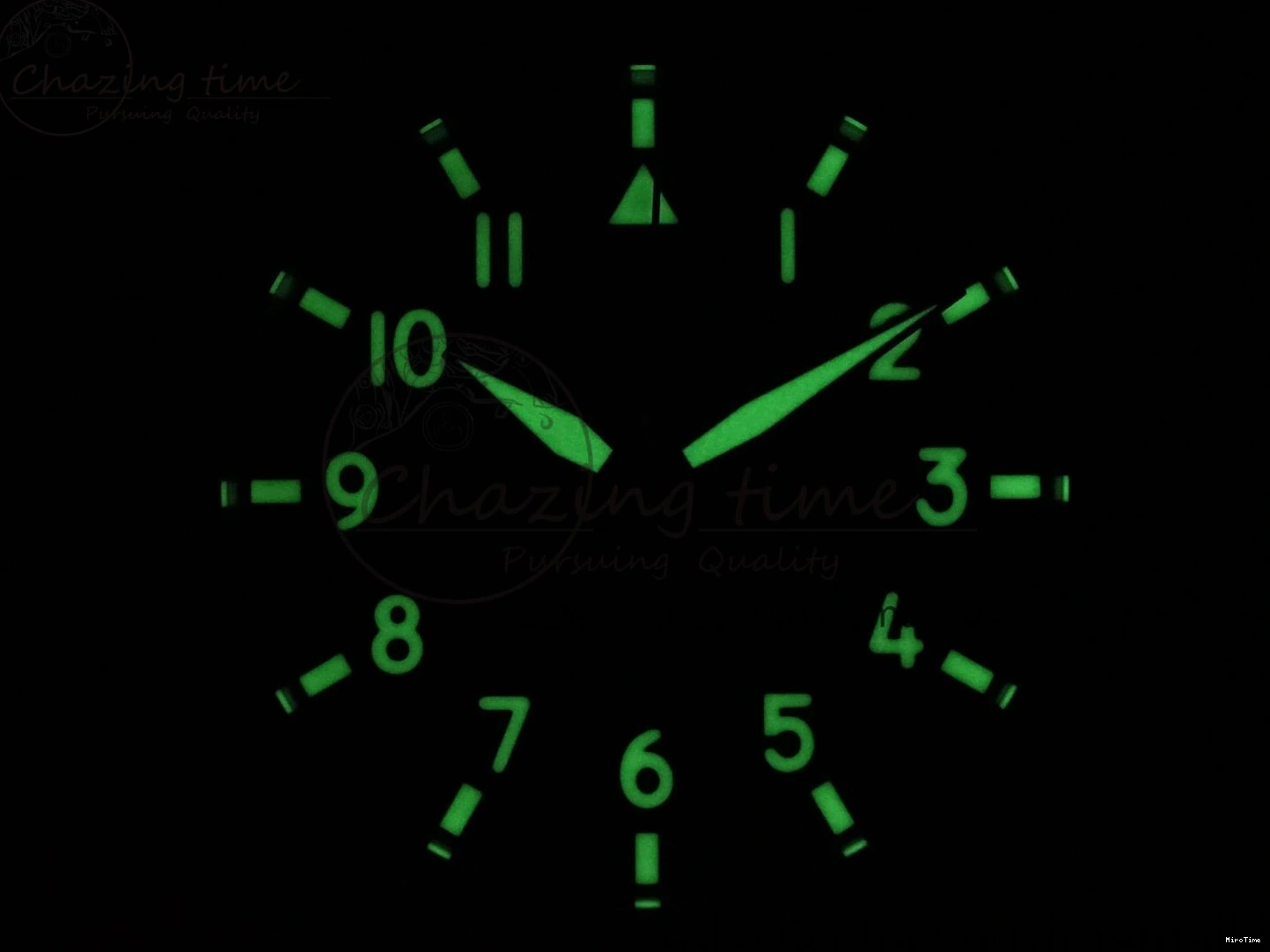 MIROTIME 0326 Durable Pilot Top Gun IW326901 M+F 1:1 Best Edition Black Dial on Black Nylon Strap MY 7003